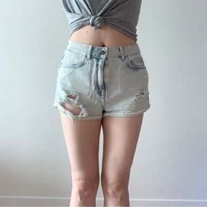 Topshop High Rise Hallie Denim Short
